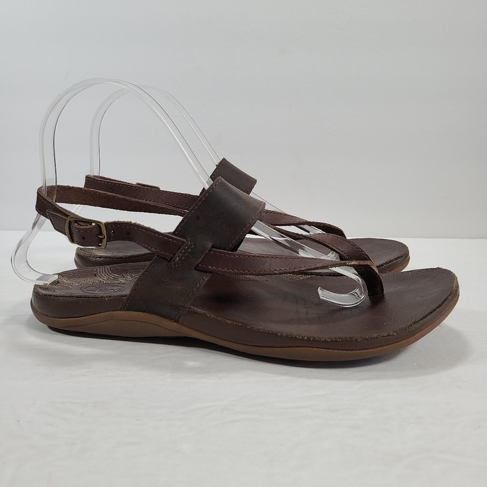 Chaco Maya Java Brown Leather Sandals Women's Siz… - image 4